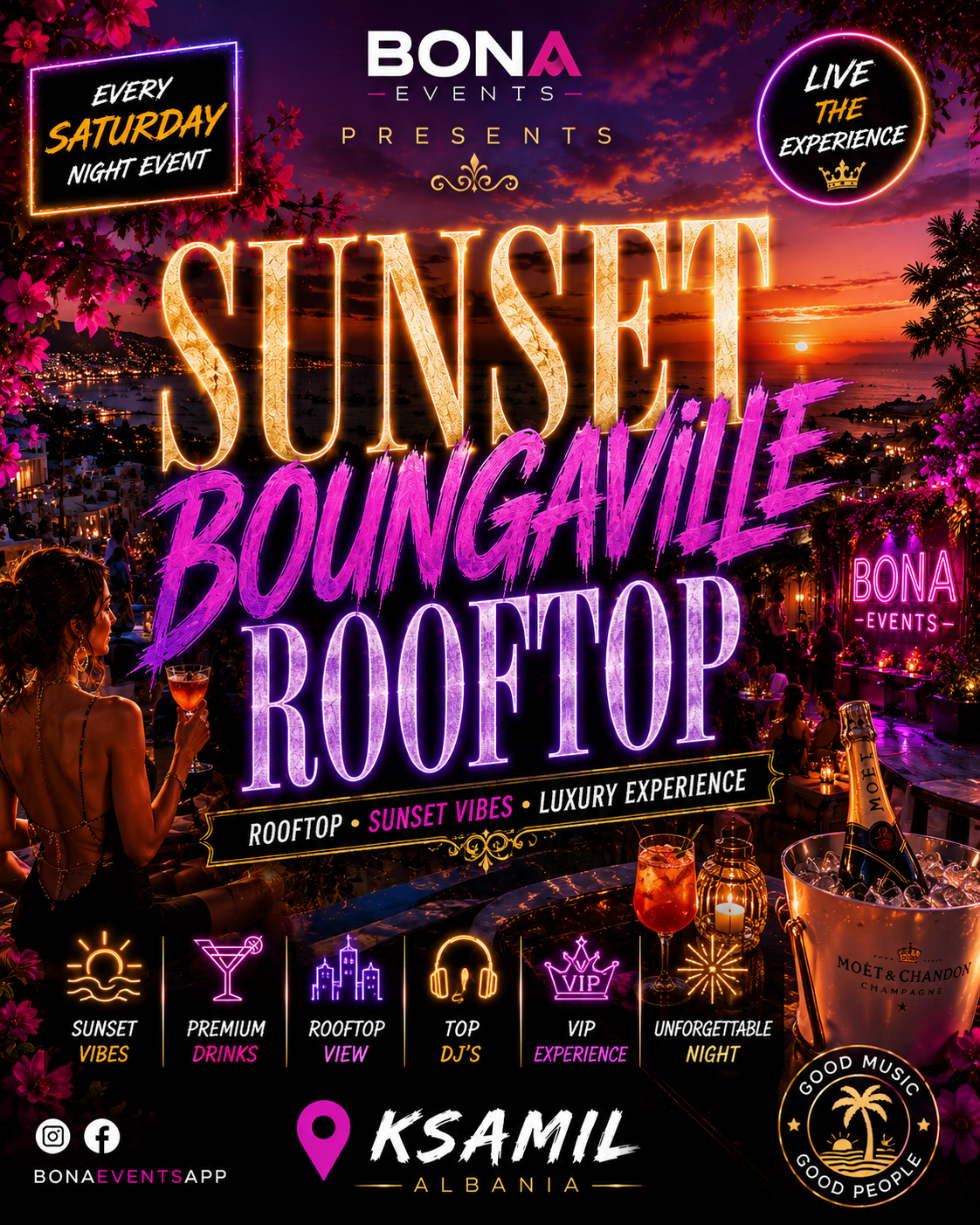 Sunset Boungaville Rooftop